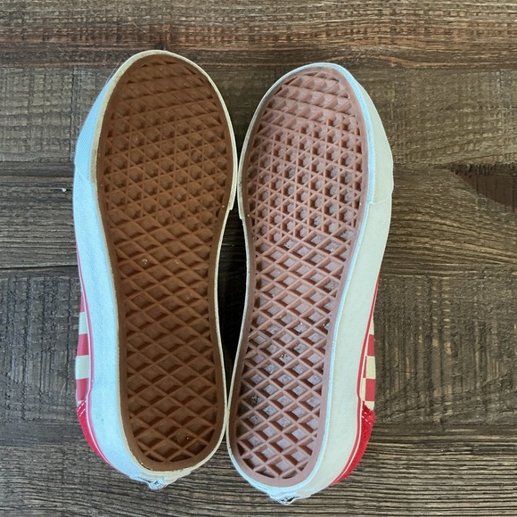 Vans Red Old Skool Checker Board Men’s 5.5 Women’s 7 - Picture 7 of 8